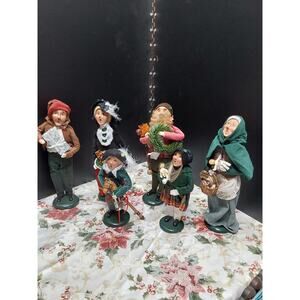 Vintage Byers Carol's & more Set of 6 figurines from 1994 to 1996 Christmas